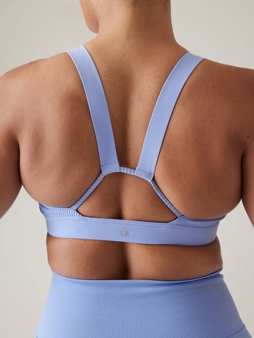 Athleta Periwinkle Strappy-Back Sports Bra